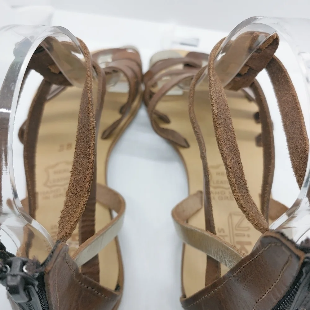 Nikos Shoes Women's Leather Handmade in Greece Gladiator Sandals Sz 6